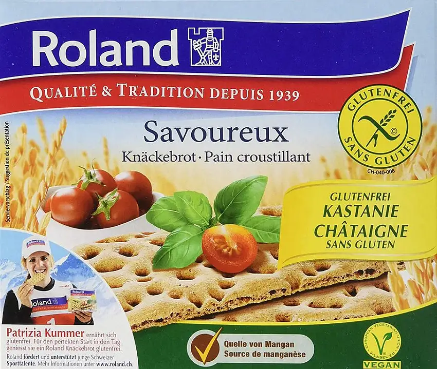 Roland Knäckebrot Kastanie - glutenfrei, vegan, 10er Pack (10 x 200 g)