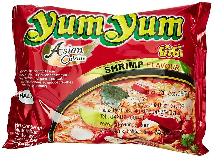Yum Yum 13566 - Instantnudeln, Shrimps, 30er Pack (30 x 60 g)