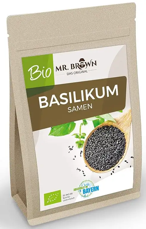 500g BIO Basilikum Samen, Verwendung wie Chia Samen