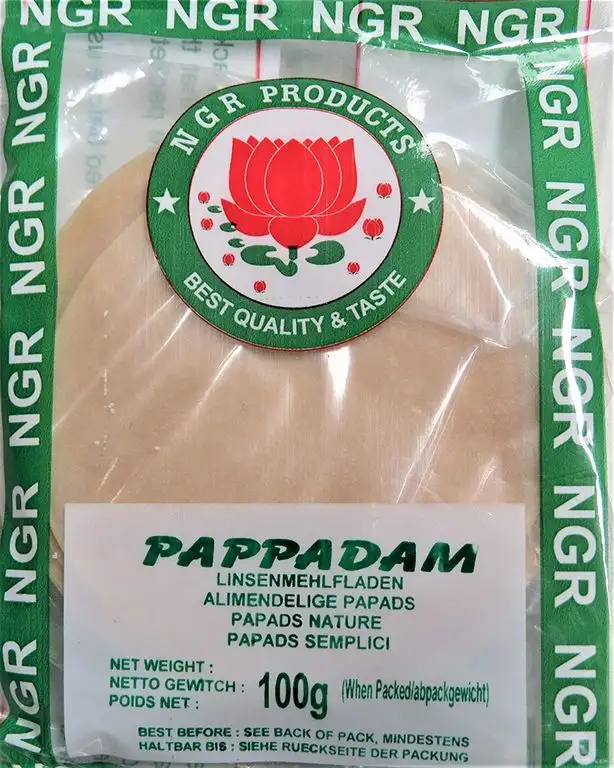 Pappadam - Linsenmehlfladen klein - 100g - NGR