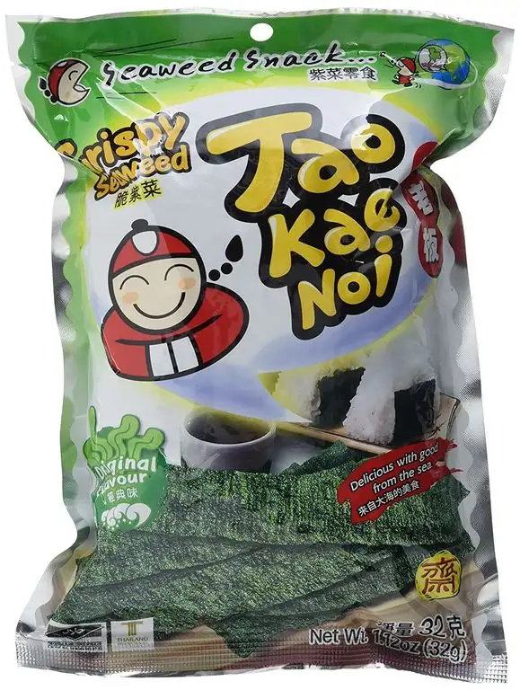 Taokaenoi Brand Seetangsnack knusprig, 6er Pack (6 x 32 g)