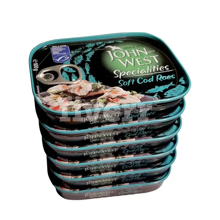 John West Soft Cod Roes 100 g (Pack of 6)