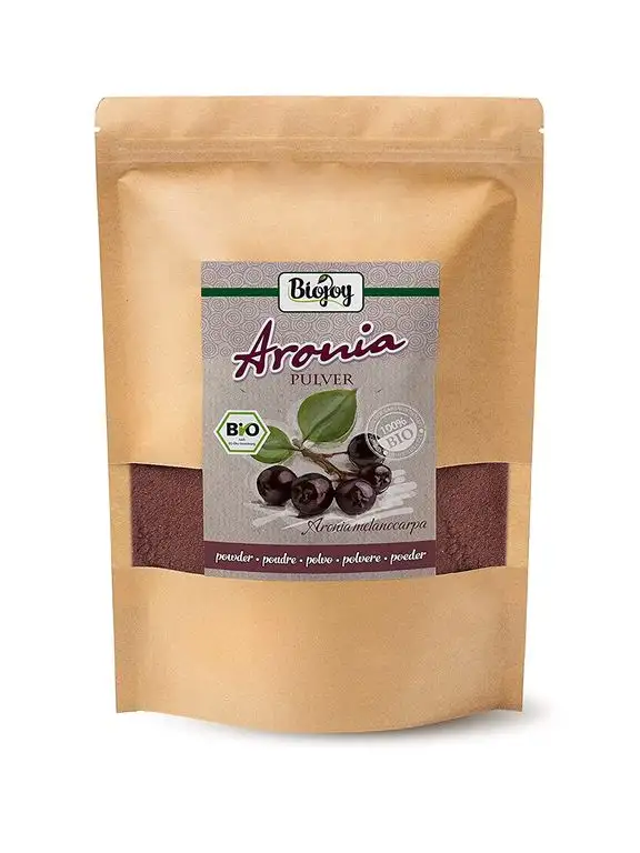 Biojoy BIO-Aronia Pulver 100% Aroniabeeren Tresterpulver Aronia melanocarpa (750 gr)