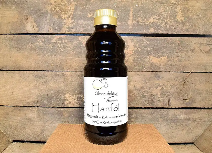 Bio-Hanföl kaltgepresst bei 31°C | Hanfsamenöl naturbelassen - Inhalt 100ml