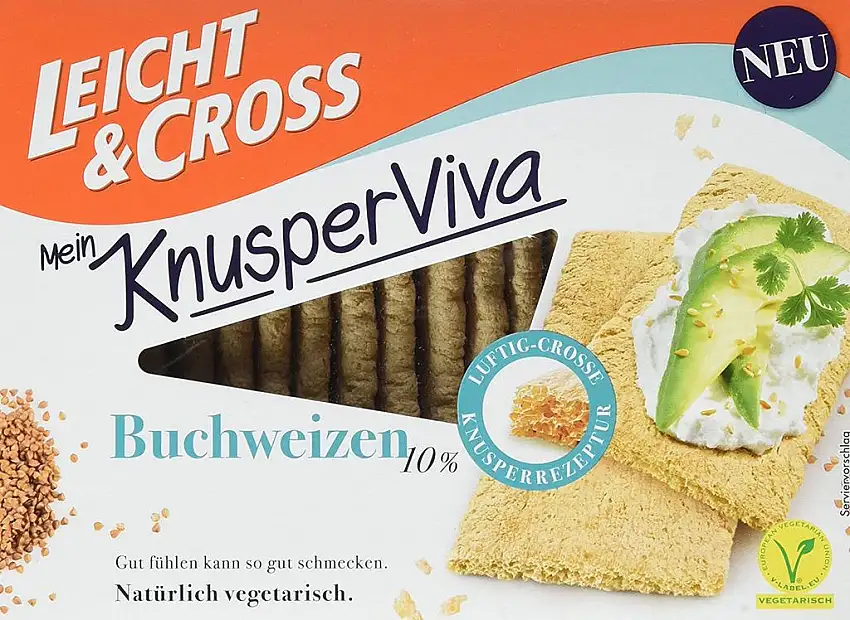 LEICHT&CROSS Mein KnusperViva mit Buchweizen, 8er Pack (8 x 125 g)