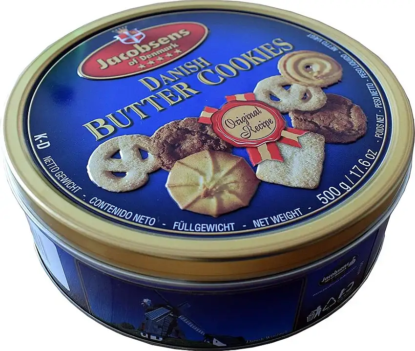 Jacobsens Danish Butter Cookies 500g Dose / Dänische Butterkekse, Cookies, Dänemark