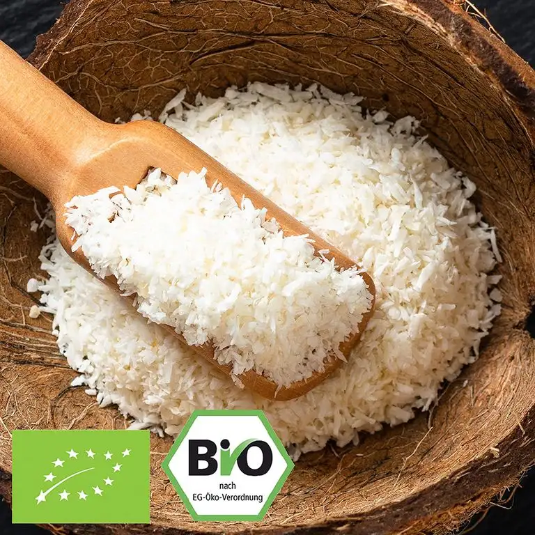 3000g Bio Kokosraspeln ungesüßt & ungeröstet / ideal fürs Müsli | 3 kg | in kompostierbarer Bio-Verpackung - Kokos-Raspeln fein Low-Carb Ernährung & vegan Kokosnuss | STAYUNG