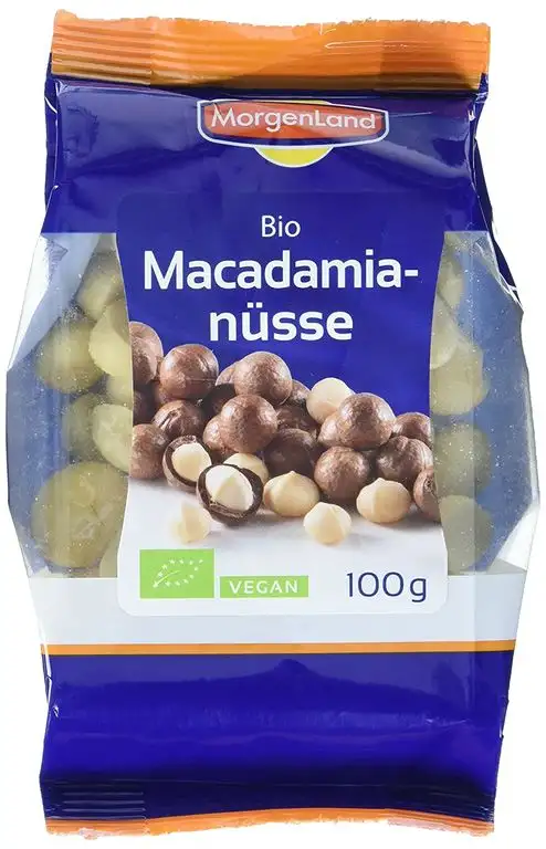 Morgenland Macadamianüsse natur 100g Bio Nüsse, 1er Pack (1 x 100 g)