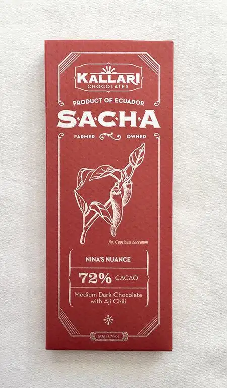 Kallari -Sacha Schokolade Nina’s Nuance with Chili 72%, 50g