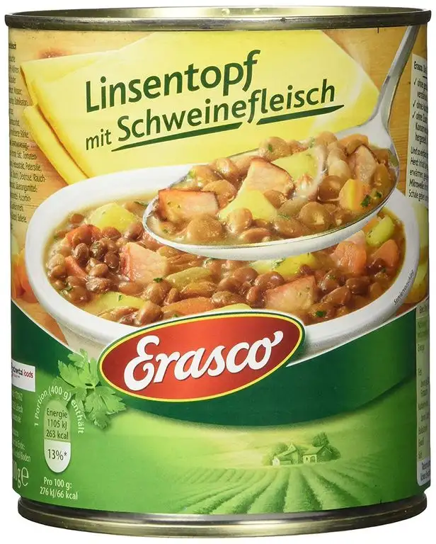 Erasco Linsentopf mit Schweinefleisch, 3er Pack (3 x 800 g)