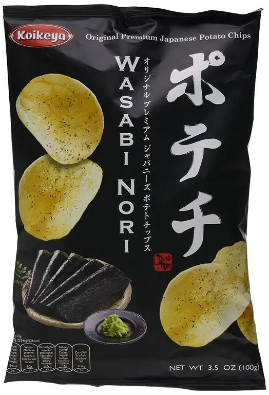 KOIKEYA Potato Chips Wasabi Nori, 4er Pack (4 x 100 g)