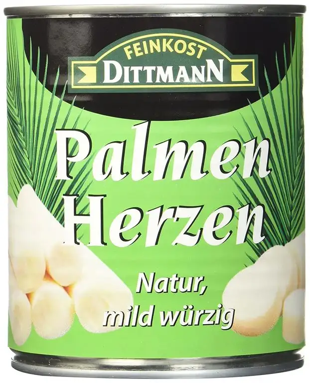 Feinkost Dittmann Palmenherzen natur, mild-würzig, 2er Pack (2 x 750 g)