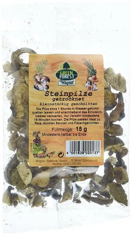Wagner Green Forest Steinpilze kleinstückig geschnitten, 4er Pack (4 x 15 g)
