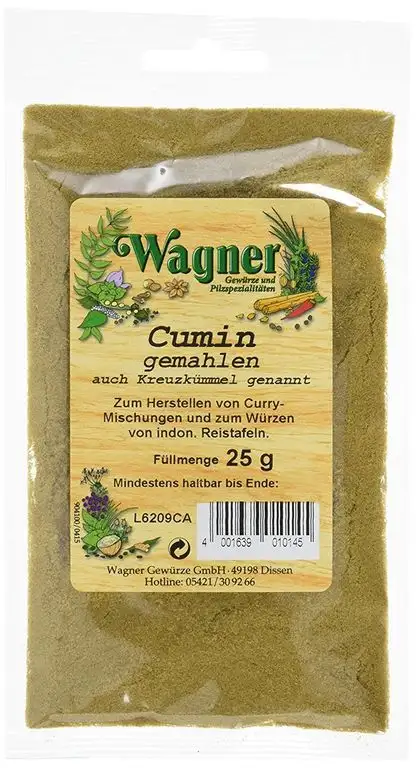 Wagner Gewürze Cumin (Kreuzkümmel) gemahlen, 4er Pack (4 x 25 g)