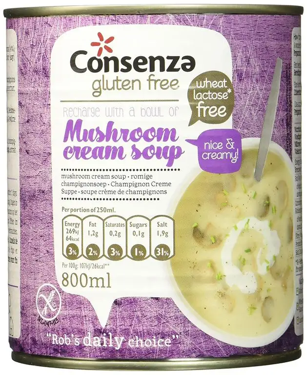 Consenza Champignon Suppe Glutenfrei, 6er Pack (6 x 800 g)