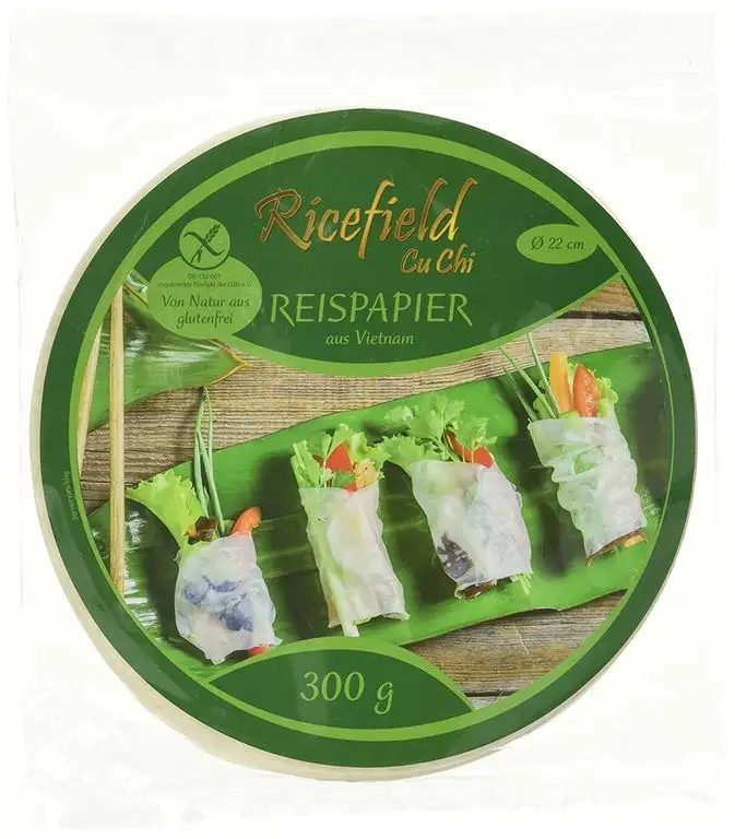 Ricefield Reispapier, rund, 22 cm (300 g Packung)