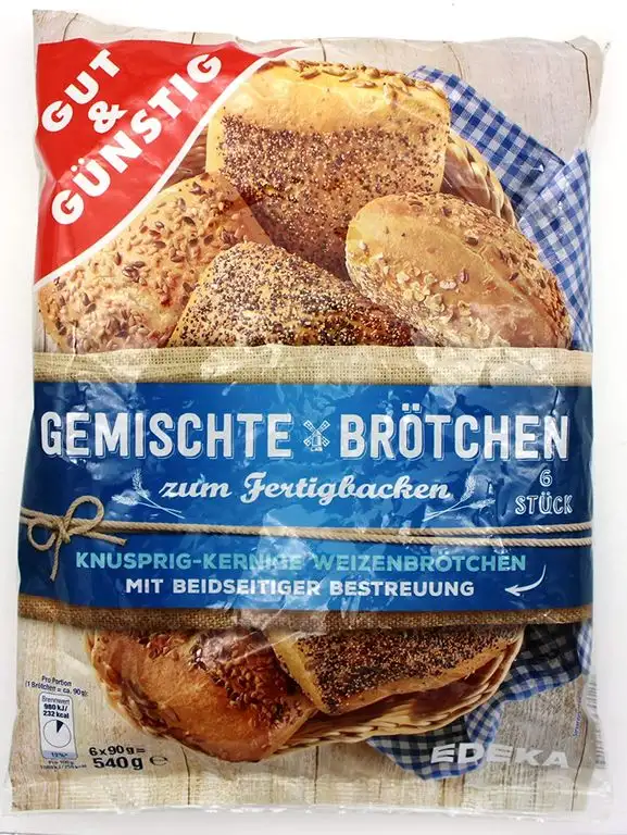 Gut und Günstig Gemischte Brötchen, 6er Pack (6 x 540g)
