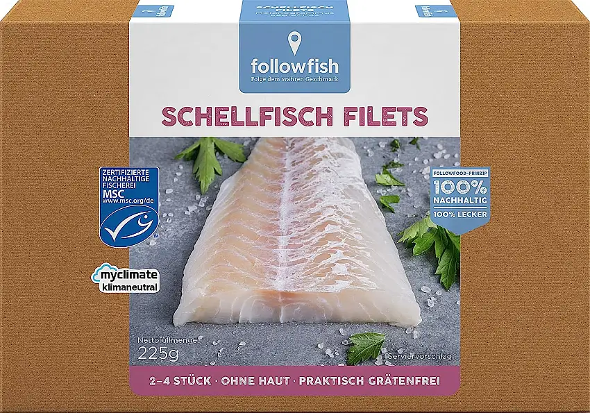 followfish Schellfischfilets, 225 g (Tiefgefroren)