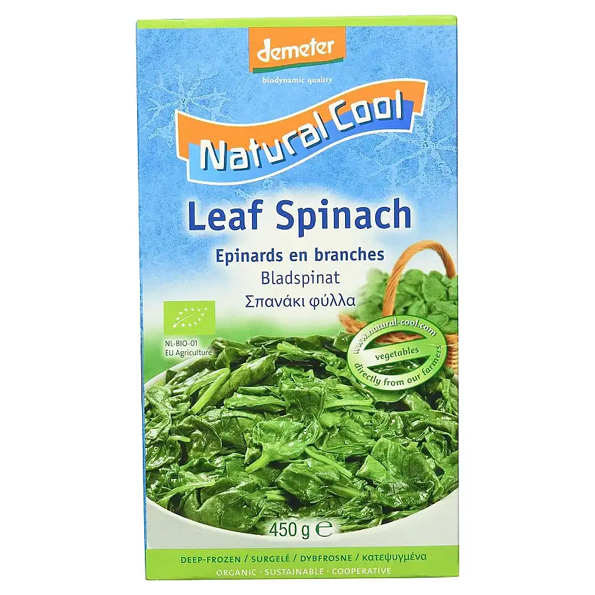 Natural Cool demeter Bio Blattspinat, 450 g (Tiefgefroren)