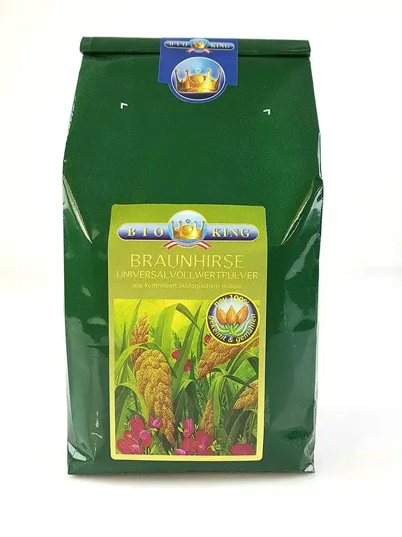 BioKing 1000g BIO BRAUNHIRSE, 100% gekeimt und gemahlen (EUR 13,90 / Pkg.), aus Österreich