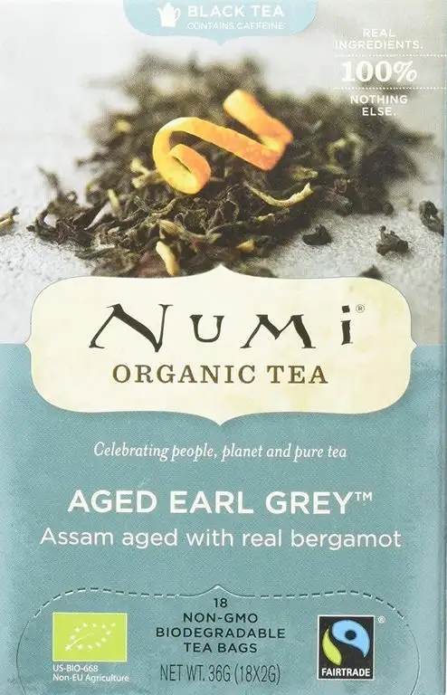 Numi Organic Aged Earl Grey - Bergamot Assam 18 Beutel, 3er Pack (3 x 36 g) - Bio