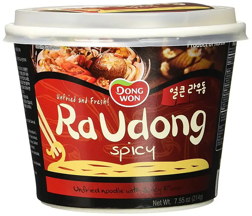 Dongwon Instant-Noodles Raudong, würzig-scharf, 3er Pack (3 x 214 g)