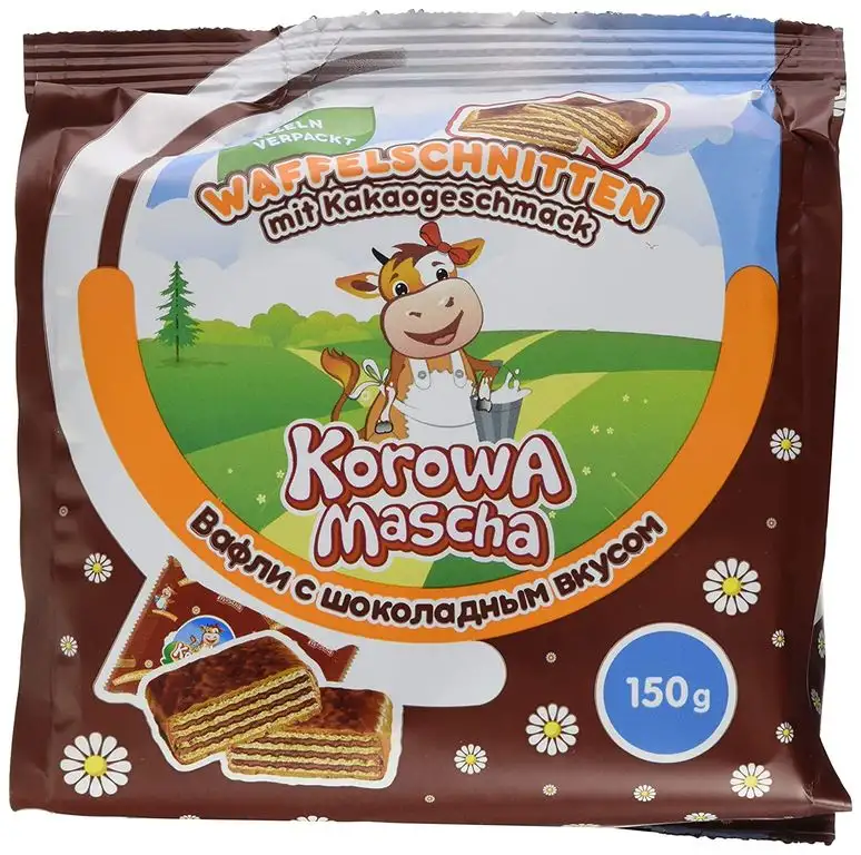 Nascha Mascha Kakao-Waffelschnitten in Glasur, 12er Pack (12 x 150 g)