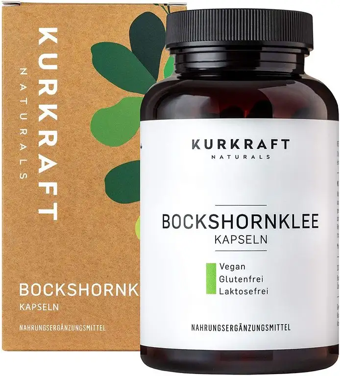 Kurkraft® Bockshornklee Aktiviert - Bio-Zertifiziert & Laborgeprüft - Vegan - 2600mg (650mg je Kapsel) - 240 Kapseln - ohne Zusatzstoffe - Sorgfältig hergestellt in Deutschland