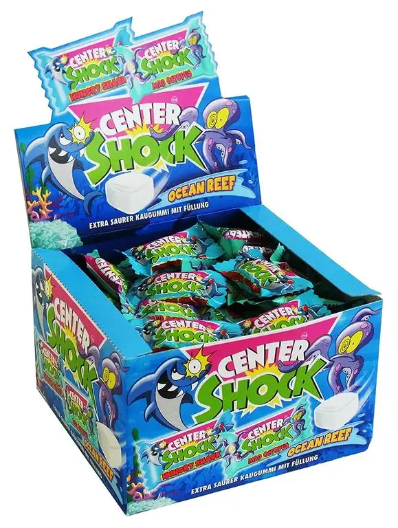 Center Shock Ocean Reef, 100 extra saure Kaugummi mit Füllung, 1er Pack (1 x 400g)