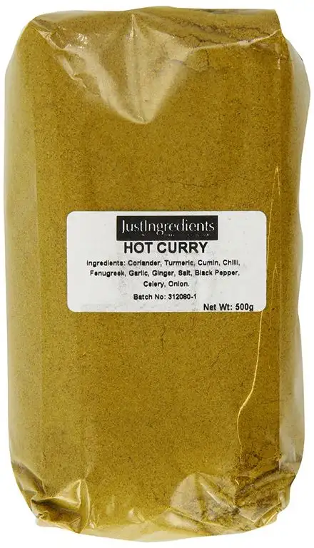 JustIngredients Essential Curry scharf (Madras g), 2er Pack (2 x 500 g)