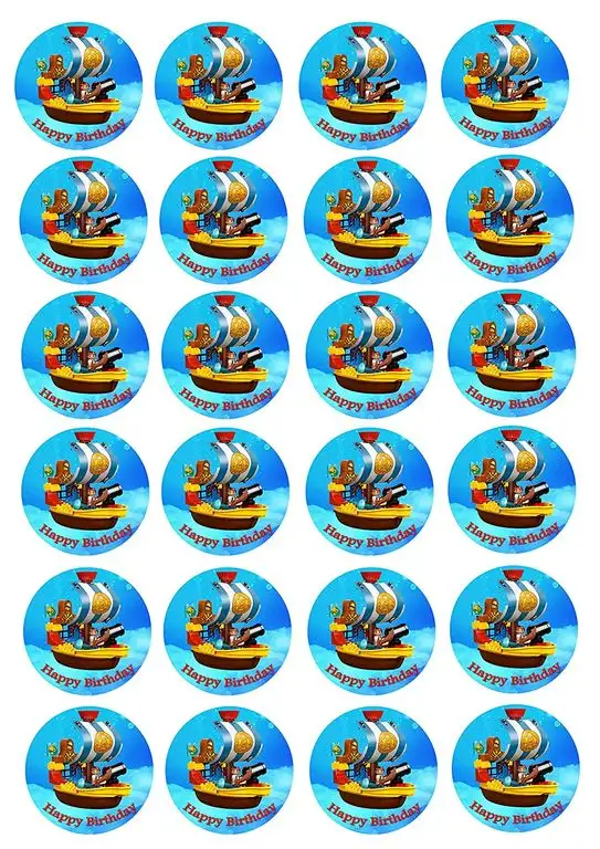 "Schiff, Piraten" 24 Muffinaufleger, Tortenaufleger,Geburtstag,Tortendeko,