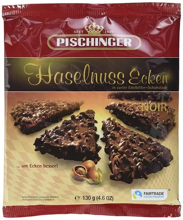 Pischinger Haselnuss Ecken Noir - Flowpack, 10er Pack (10 x 130 g)