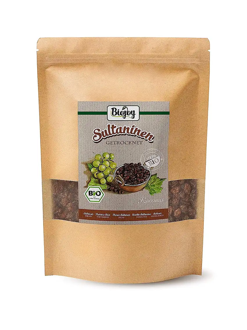 Biojoy BIO-Sultaninen getrocknet, ungezuckerte Sultanas (1 kg)
