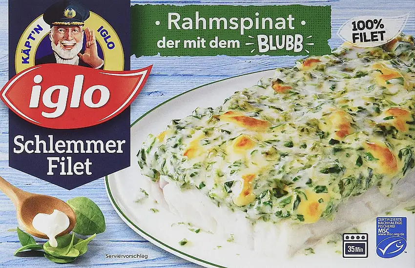 iglo Schlemmer-Filet Rahm-Spinat mit dem Blubb, 380 g (Tiefgefroren)