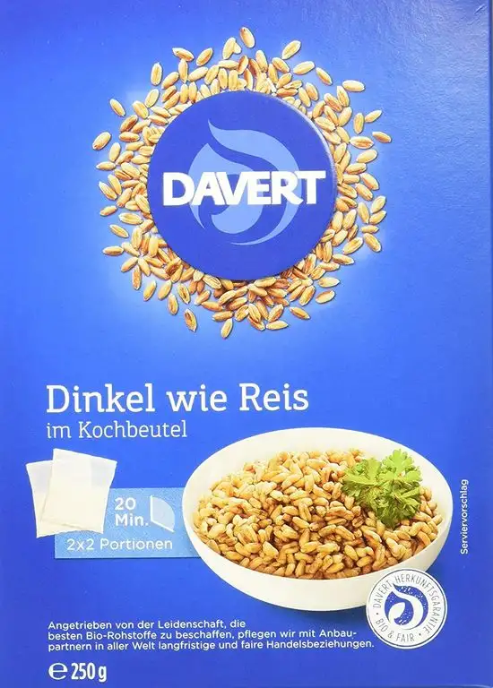 Davert Zart-Dinkel im Kochbeutel, 3er Pack (3 x 250 g) - Bio
