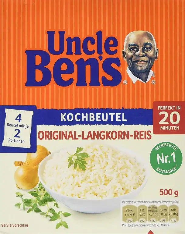 Uncle Ben's Spitzen Langkorn Reis, 20 Minuten Kochbeutel, 4 Packungen (4 x 500g)