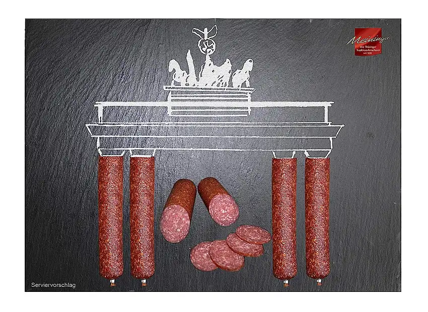 Deutsche Salami der Hausmarke Hofmetzger I Thüringer Wurst I Tradition aus Meiningen