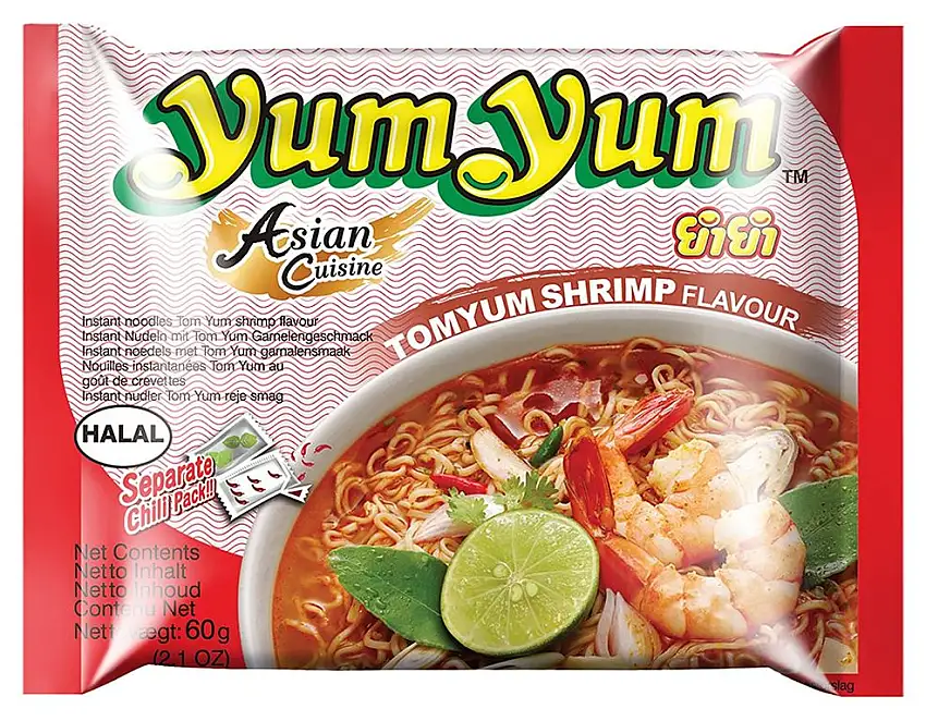 Yum Yum Instant Nudeln Garnelen Tom 60g, 45er Pack (45 x 60 g)