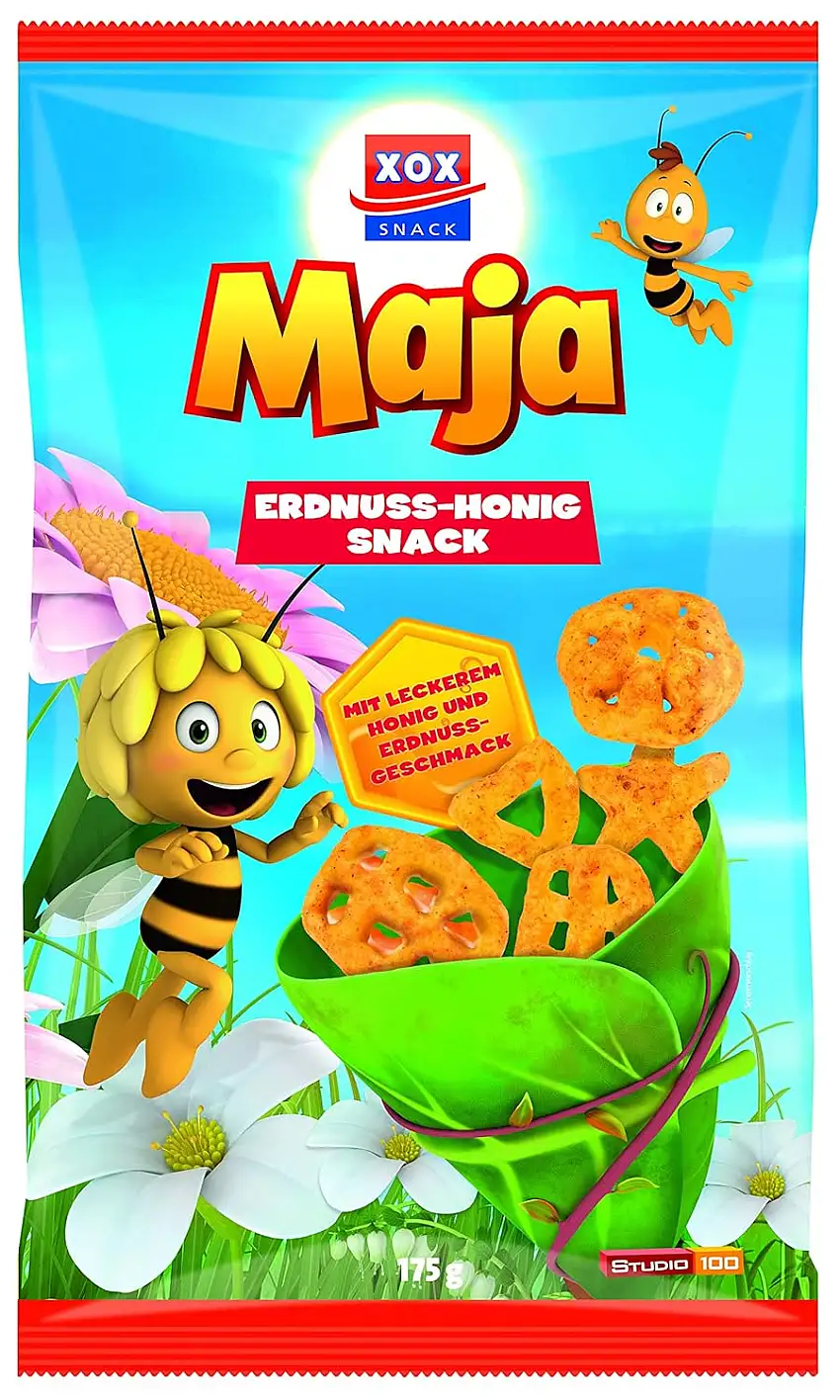 XOX Biene Maja Erdnuss-Honig-Snack , 10er Pack (10 x 175 g)