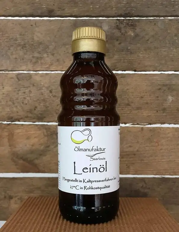 Leinöl mühlenfrisch [kaltgepresst bei 27°C] - Naturbelassenes Premium Öl » mild & frisch im Geschmack « - 250 ml - reich an Omega 3 Fettsäuren - hochwertiges Leinsamenöl
