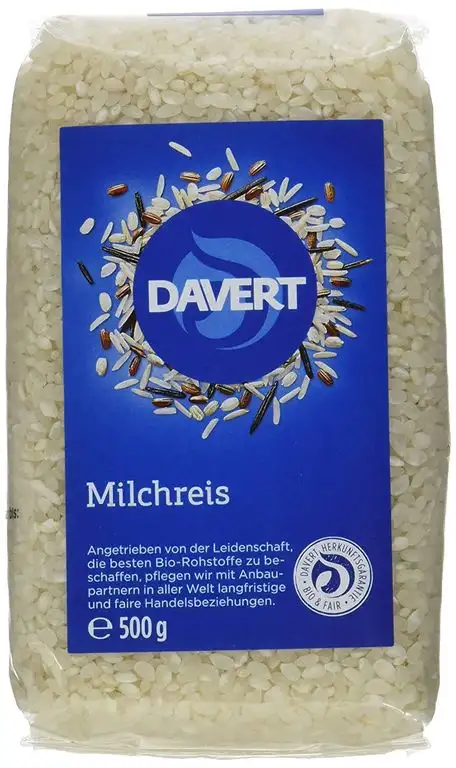 Davert Milchreis, 4er Pack (4 x 500 g) - Bio