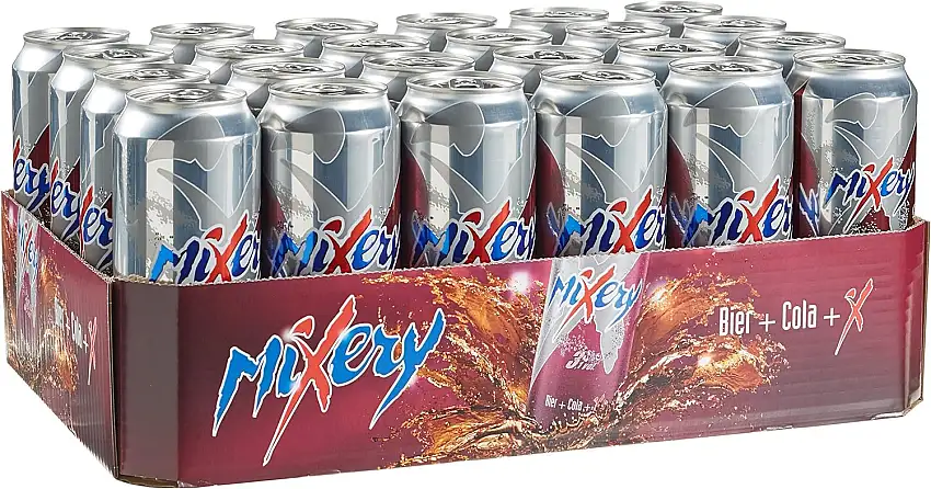 Mixery Cola + X Biermischgetränk, 24er Pack, EINWEG (24 x 500ml)
