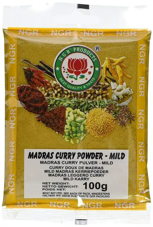 Ngr Currypulver, mild, Madras, 100g, 3er Pack (3 x 100 g Packung)