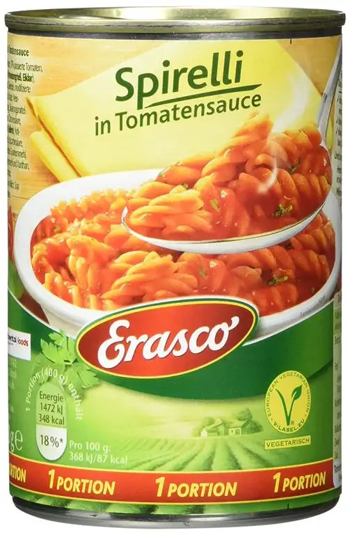Erasco Spirelli in Tomatensauce, 3er Pack (3 x 400 g)