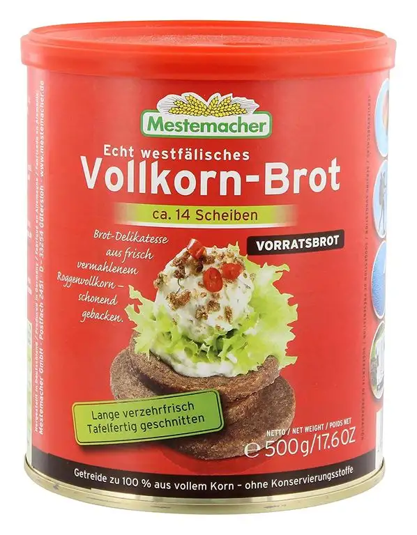 Mestemacher Vollkornbrot Dose, 500 g