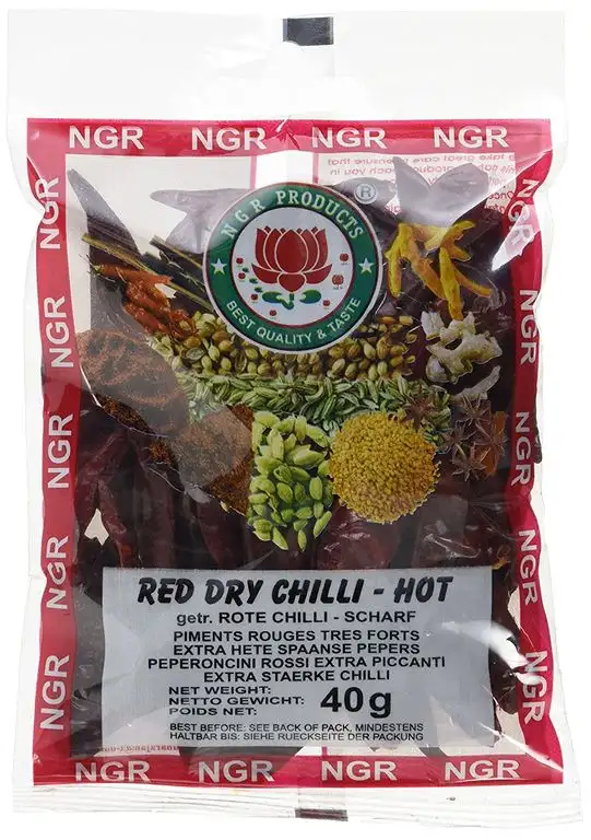 Ngr Chilischoten, extra scharf, ganz, 40g, 10er Pack (10 x 40 g Packung)