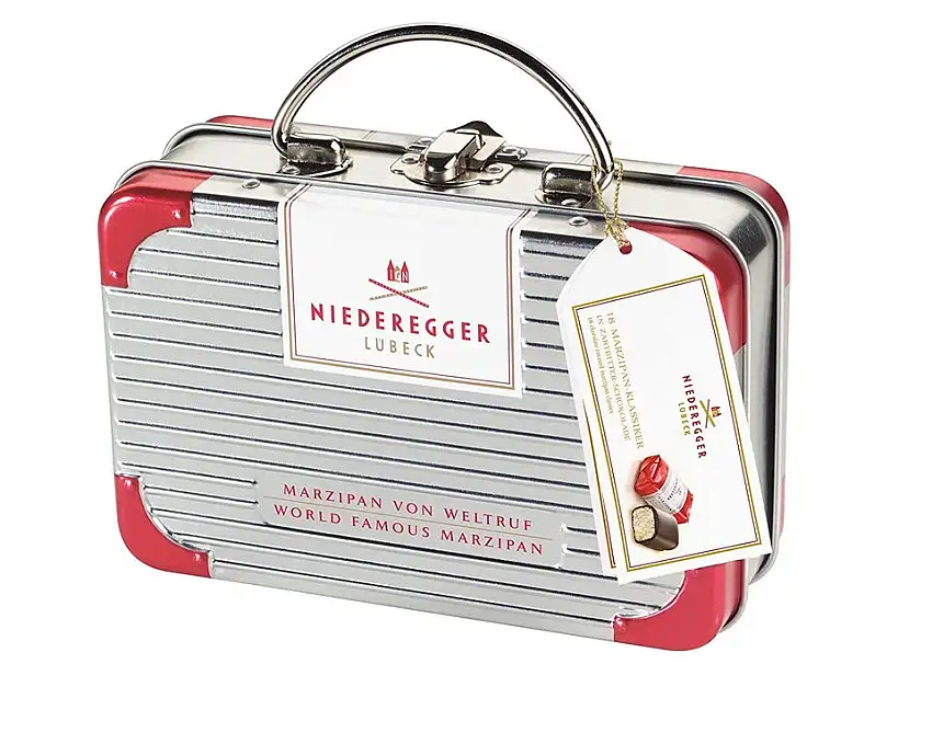 Niederegger Reise-Koffer gefüllt. mit Marzipan Klassiker, 1er Pack (1 x 200 g)