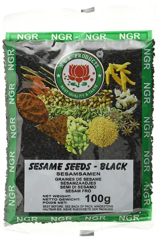 Ngr Sesamsaat, schwarz, 100g, 5er Pack (5 x 100 g Packung)