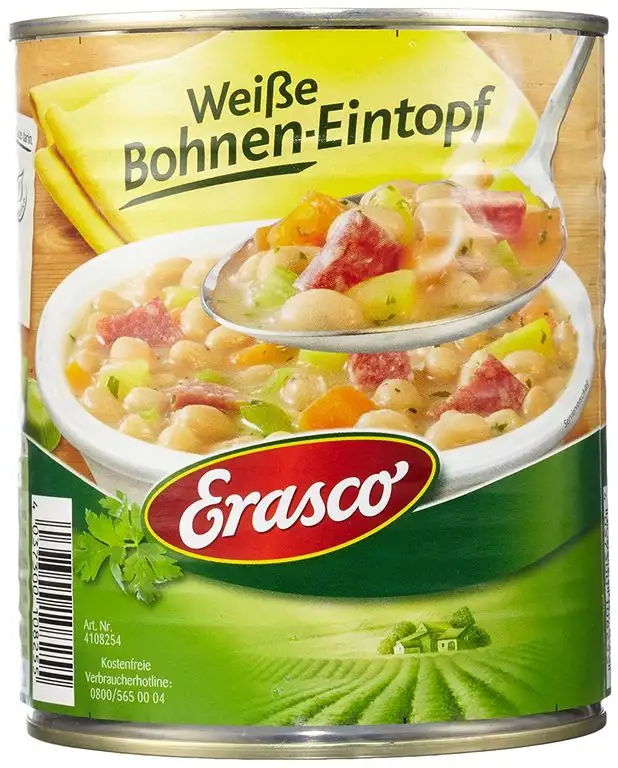 Erasco Weiße Bohnen-Eintopf, 3er Pack (3 x 800 g Dose)