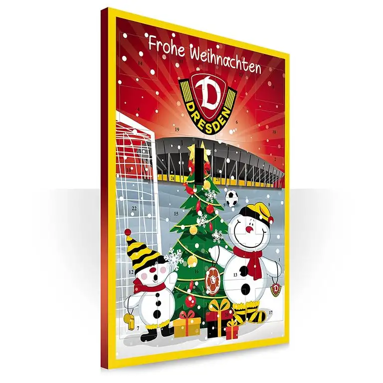 Dynamo Dresden Adventskalender mit feinster Vollmilchschokolade (120g)